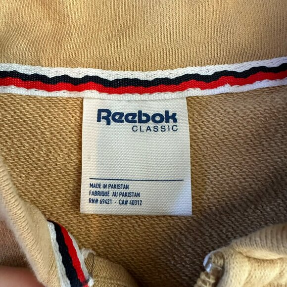 Reebok Y2K tan track jacket with red and black stripe women's size medium - Picture 6 of 10